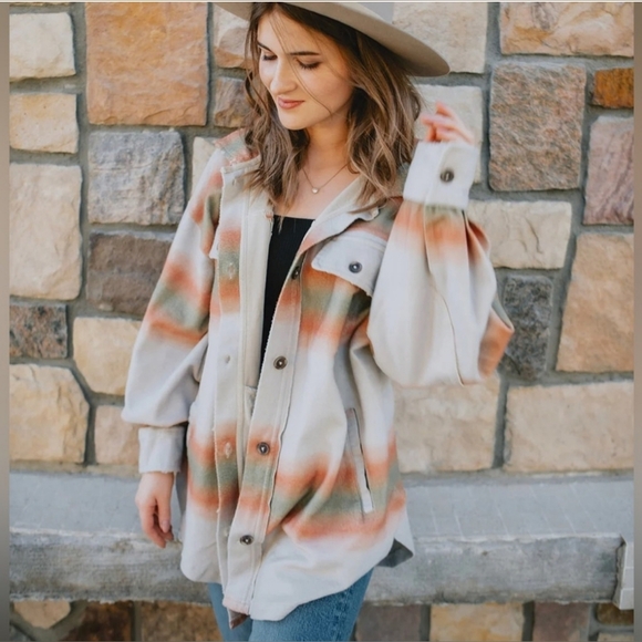 Free People Jackets & Blazers - Free People Ruby Print Jacket Oversized Distress Size XS